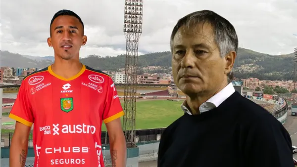 Danny Luna y Ariel Holan (Foto tomada de: Deportivo Cuenca/Danny Luna/TyC)