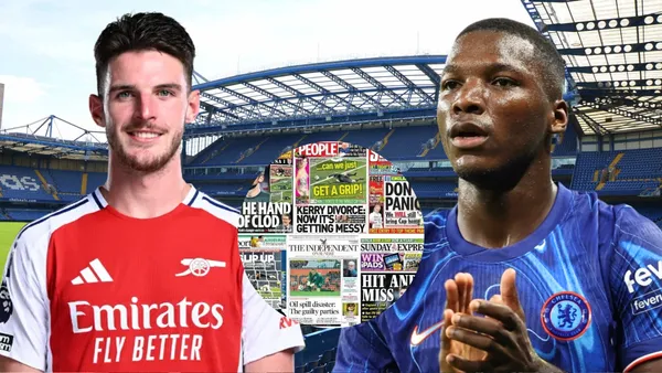 Declan Rice y Moisés Caicedo (Foto tomada de: Facts/Chelsea/Namu)