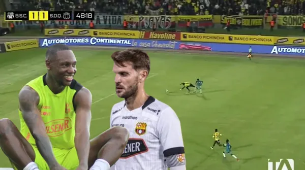 Deportivo Quito vuelve a anotar en el Atahualpa, sorprendiendo a los hinchas del BSC. FOTO: Teleamazonas