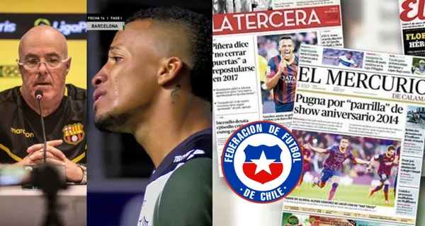Desde Chile están pendientes de Byron Castillo y todo lo que hace, por lo que también reaccionaron a su llanto en Barcelona SC
