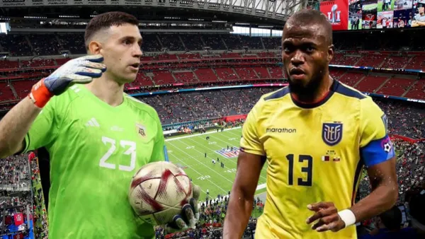 Dibu Martínez y Enner Valencia (Foto tomada de: Wikipedia/Ecuavisa)