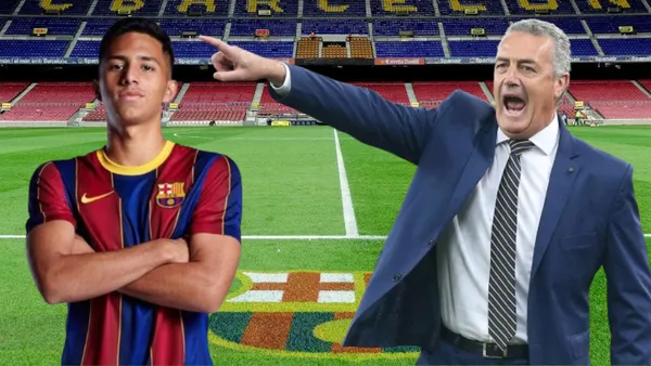 Diego Almeida y Gustavo Alfaro (Foto tomada de: FC Barcelona/El Universo)