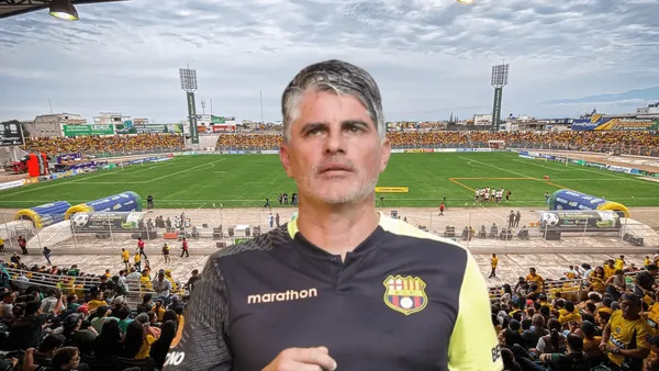 Diego López molesto con las fallas de Barcelona SC