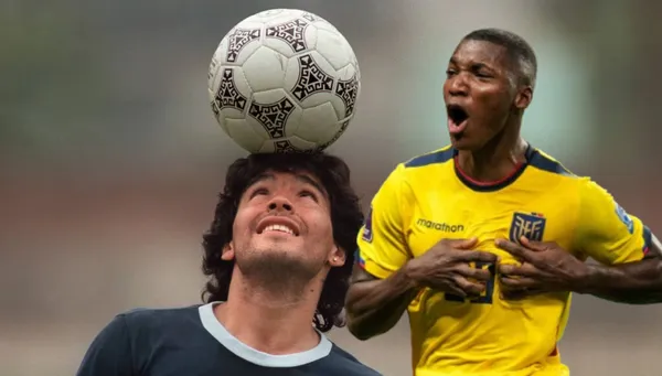 Diego Maradona y Moisés Caicedo