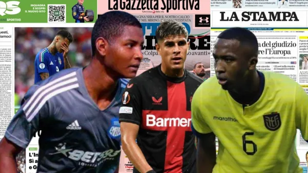 Diogo Bagüi, Piero Hincapié y William Pacho