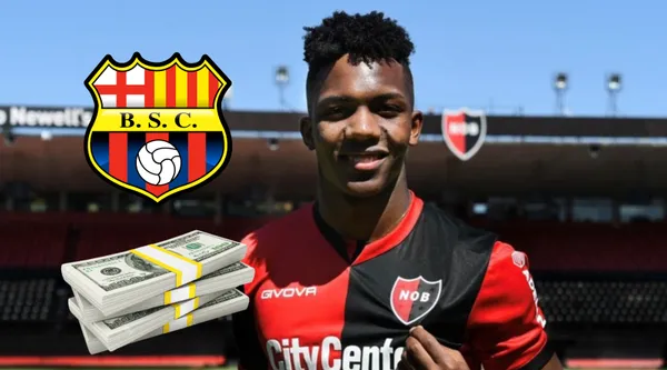 Djorkaeff Reasco con la camiseta de Newell's Old Boys.