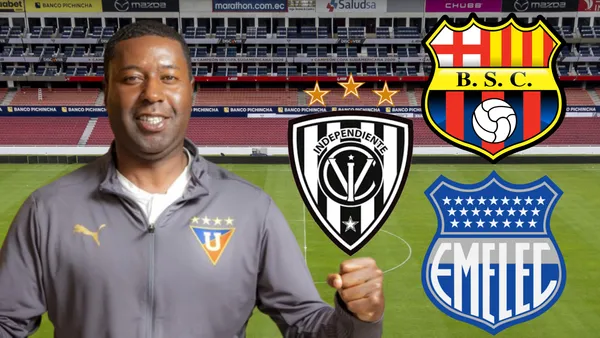 Édison Méndez en el Estadio Rodrigo Paz Delgado (Foto tomada de: Primicias/Wikipedia)