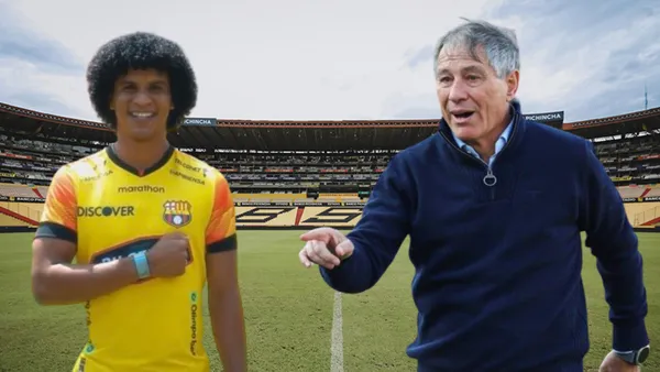 Eduard Bello y Ariel Holan (Foto tomada de: Alcaldía de Guayaquil/Barcelona SC)