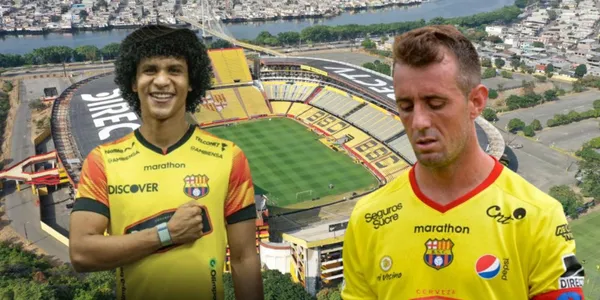 Eduard Bello y Damián Díaz (Foto tomada de: Barcelona SC/API)