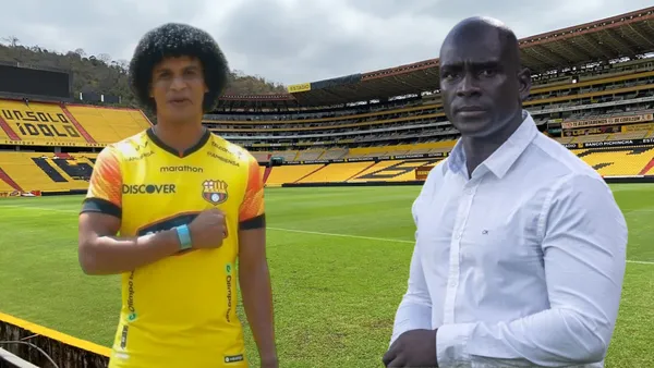 Eduard Bello y Segundo Alejandro Castillo (Foto tomada de: Barcelona SC/API)