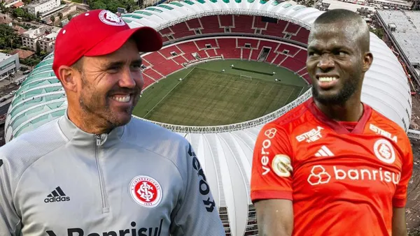 Eduardo Coudet y Enner Valencia en el Estadio Beira Rio(Foto tomada de: Wikipedia/Internacional)