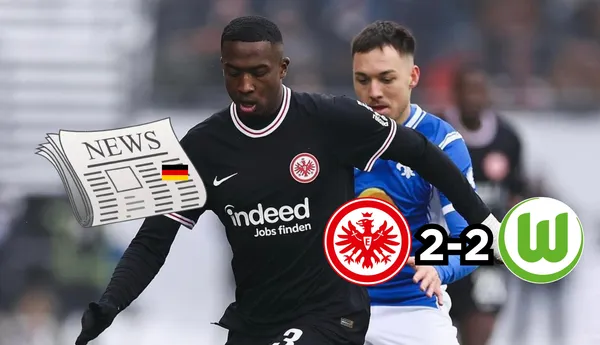 Eintracht Frankfurt empató ante Wolfsburgo por la Bundesliga. FOTO: 'X'