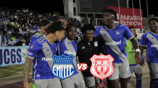 El conjunto de Emelec celebrando en la Liga Pro 2024. FOTO: Diario Extra