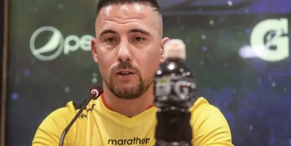 El delantero habló en su rueda de prensa con Barcelona SC