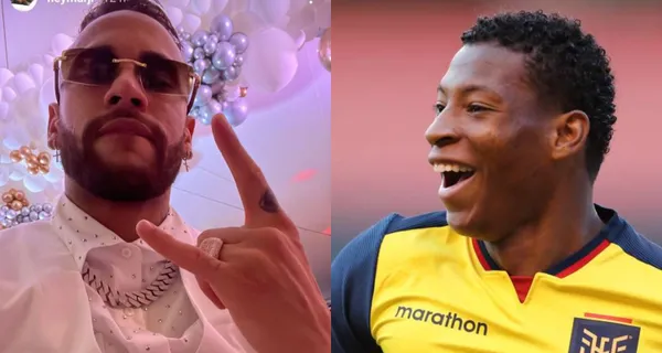 El ecuatoriano festejó el fin de año con su familia y llamó la atención lo qu utilizó en la última noche del 2021