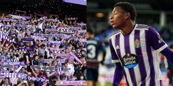 El ecuatoriano fue duramente criticado por los hinchas del Real Valladolid