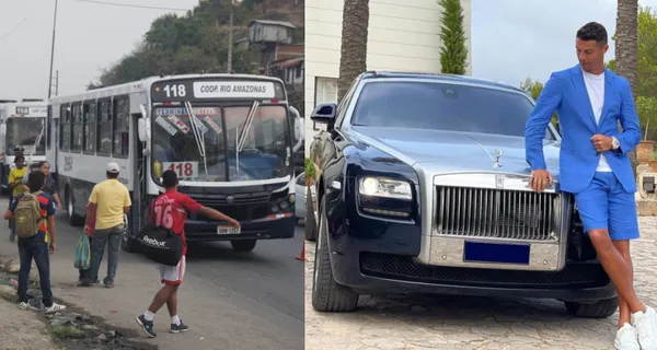 El ecuatoriano llegaba a los entrenamientos en colectivo, hoy conduce el mismo carro de CR7