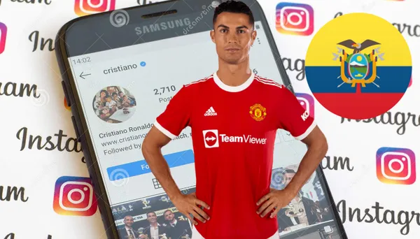 El ecuatoriano sale en una foto de CR7, que es la persona más famosa del mundo en Instagram