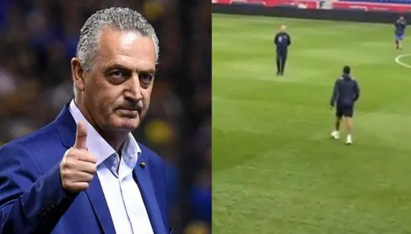 El estratega argentino recibió a Byron Castillo en la concentración, sorprendió lo que hizo