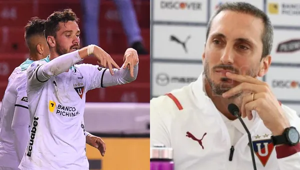 El estratega de Liga de Quito no reaccionó de la mejor manera porque Molina pudo liquidar el partido