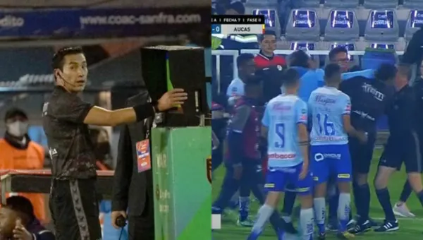 El gremio de árbitros tomó una decisión por la agresión al referí en el partido Macará vs. Aucas