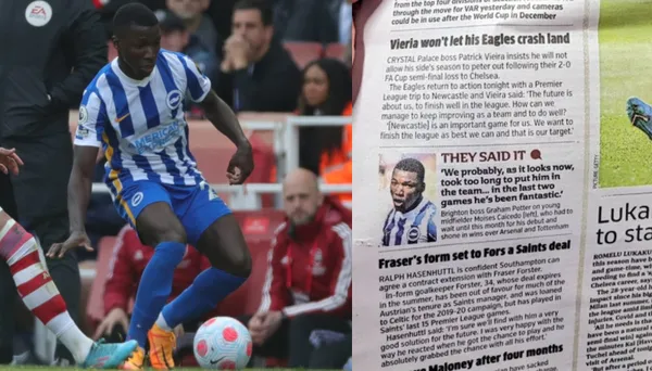 El jugador del Brighton fue protagonistas en los diarios previo al partido con el Manchester City