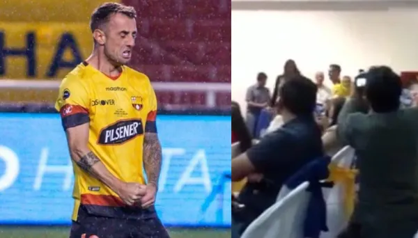 El jugador del ídolo apareció junto a jugadores de Emelec, Aucas y otros equipos