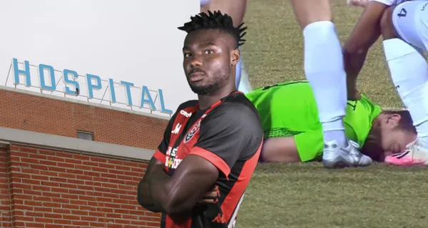 El jugador ecuatoriano envió al golero del equipo rival al hospital luego de un choque