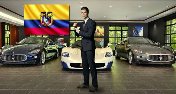 El jugador ecuatoriano no escatimó en gastos a la hora de comprarse carros, como Cristiano Ronaldo que tiene una colección lujosa