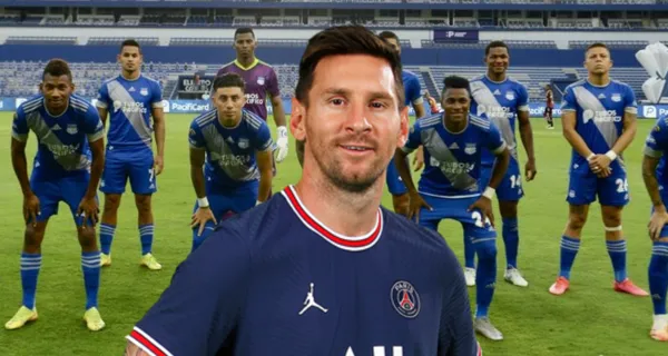 El jugador de Emelec lució el mismo tatuaje de Lionel Messi en su cuello