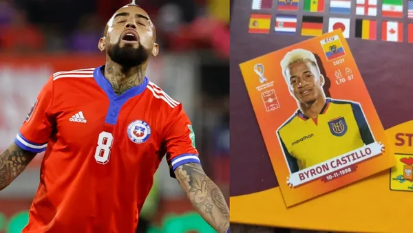 El jugador utilizó sus redes sociales para burlarse de Byron Castillo, usó el cromo del álbum