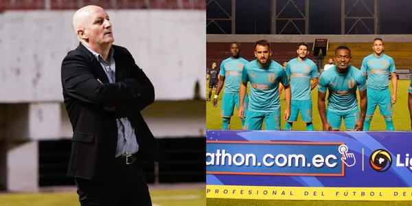 El partido entre LDU y Aucas resultó bastante frustrante para Pablo Repetto y lo demostró en una jugada