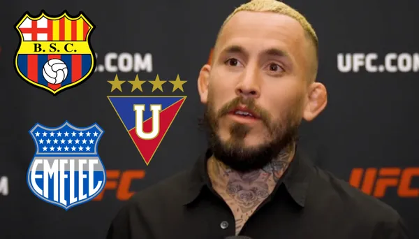 El peleador de UFC apareció con la camiseta de un grande de Ecuador