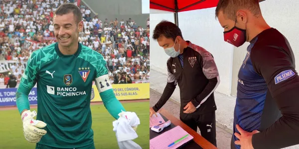 El portero de LDU no será parte de la partida desde el arranque ante IDV y explicó la situación