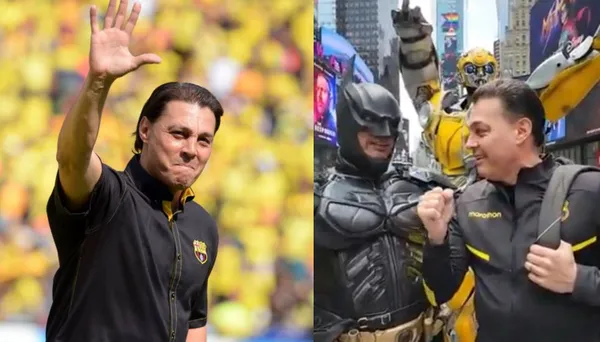El presidente de Barcelona SC está de vacaciones y bromea junto a Batman