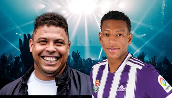 El presidente del Real Valladolid, Ronaldo Nazario, festejó junto a Gonzalo Plata