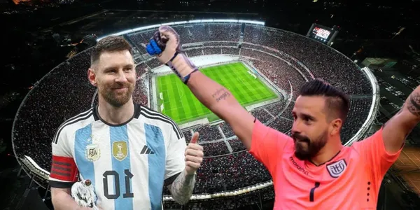 El regalo de Messi a Galíndez al finalizar el partido, después de que le convirtiera de tiro libre