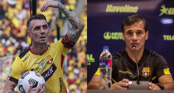 El técnico de Barcelona SC se molestó con la pregunta de un periodista