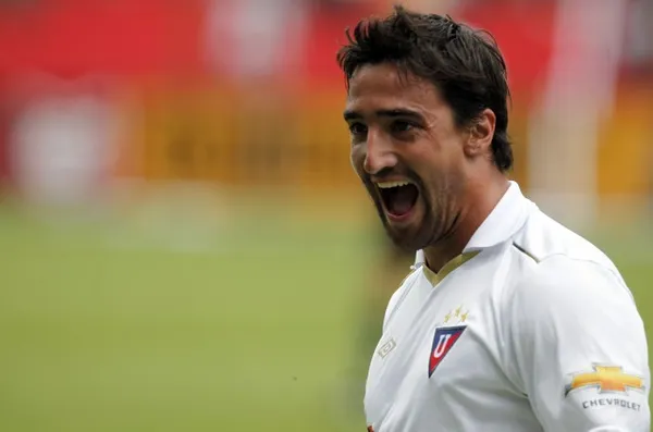 El uruguayo tenía un festejo particular, y por ello le dieron su apodo en Liga de Quito
