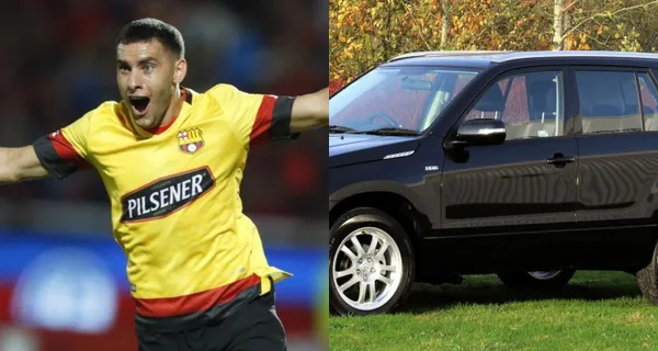 Emmanuel Martínez llegó a los entrenamientos con Barcelona SC en su carro que no pasó desapercibido