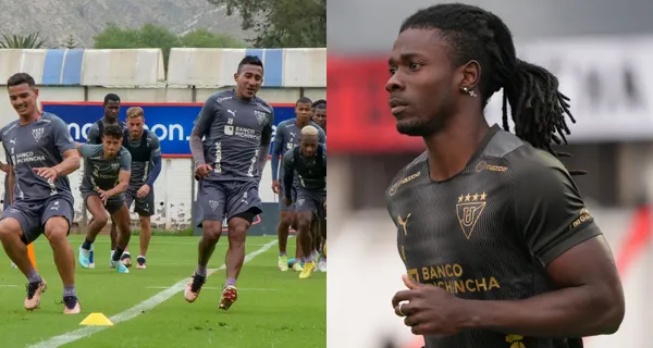 En el entrenamiento de Liga de Quito, el jugador tuvo a mal traer a Ricardo Adé en el uno contra uno