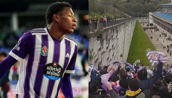 En su viaje a Oviedo, el ecuatoriano fue ovacionado por los hinchas del Real Valladolid