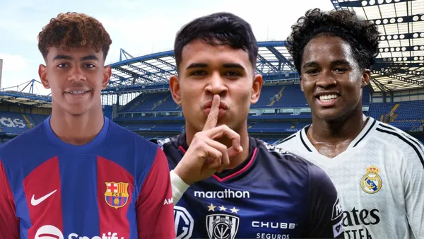 Endrick, Kendry Páez y Lamine Yamal (Foto tomada de: Facts/API/FC Barcelona/Goal)