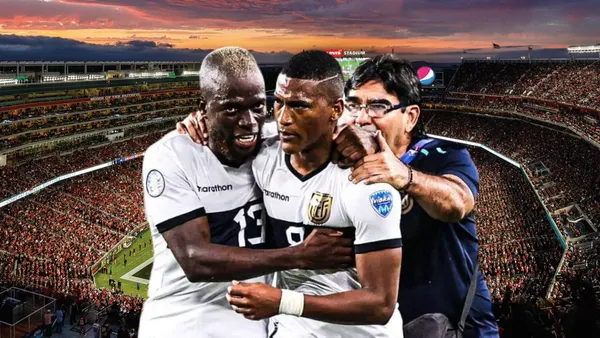 Enner Valencia, Carlos Gruezo. Foto tomada de: Conmebol