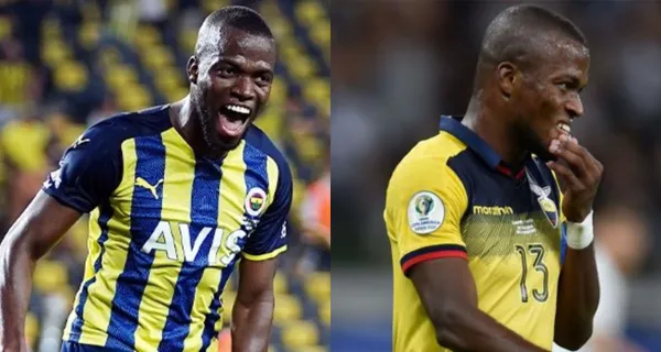 Enner Valencia es uno con la camiseta de Fenerbache y otro con la Selección Ecuatoriana. en Turquía hasta pone pases y no se cansa de hacer goles