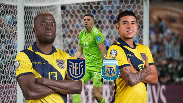 Enner Valencia, Kendry Páez. Foto tomada de: El Gráfico/La Tri/Conembol