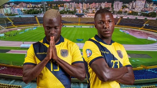 Enner Valencia, Moisés Caicedo. Foto tomada de: La Tri