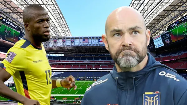 Enner Valencia y Félix Sánchez (Foto tomada de: CW39/TyC Sports/EFE)