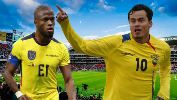 Enner Valencia y Jaime Iván Kaviedes (Foto tomada de: Liga de Quito/El Universo)