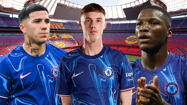 Enzo Fernández, Cole Palmer y Moisés Caicedo (Foto tomada de: beIN/Chelsea)